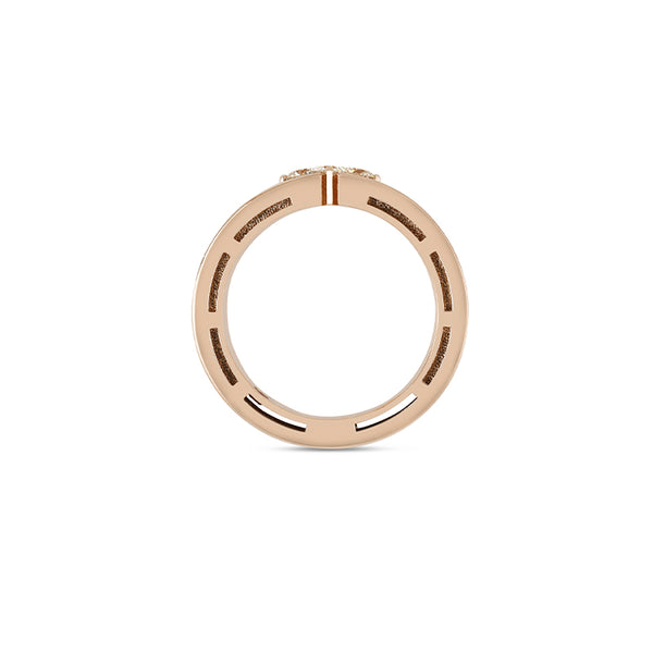 ROBERTO COIN 'LOVE IN VERONA' 18CT ROSE GOLD BLUE LAPIS & DIAMOND RING (Image 3)