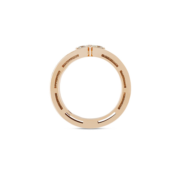 ROBERTO COIN 'LOVE IN VERONA' 18CT ROSE GOLD BLACK JADE & DIAMOND RING (Image 3)