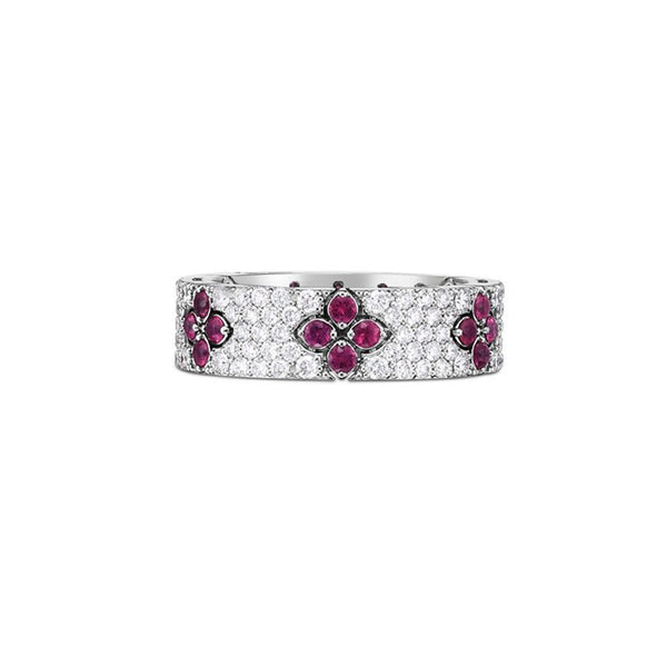 ROBERTO COIN 'LOVE IN VERONA' 18CT WHITE GOLD RUBY & DIAMOND RING (Image 1)