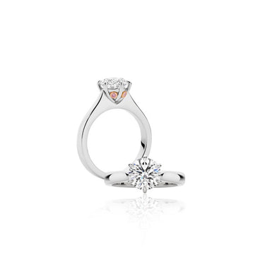 PLATINUM ARGYLE WHITE AND PINK DIAMOND RING