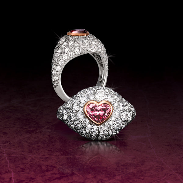 'A HEARTS DESIRE' 0.96CT HEART SHAPED ARGYLE PINK DIAMOND & DIAMOND  RING (Image 3)