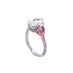 2.02CT OVAL CUT DIAMOND RING WITH HEART SHAPED ARGYLE PINK DIAMONDS (Thumbnail 2)
