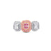 PLATINUM AND 18CT ROSE GOLD 0.40CT RADIANT CUT ARGYLE PINK DIAMOND AND WHITE DIAMOND RING (Thumbnail 1)