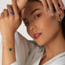 PASQUALE BRUNI PETIT JOLI 18CT ROSE GOLD GREEN & WHITE AGATE BRACELET WITH CHAMPAGNE & WHITE DIAMONDS (Thumbnail 2)