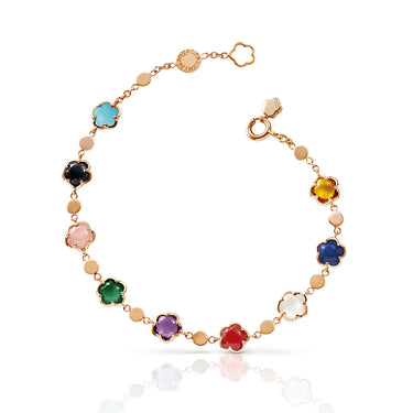 PASQUALE BRUNI FIGLIA DEI FIORI 18CT ROSE GOLD COLOURED GEMSTONES BRACELET