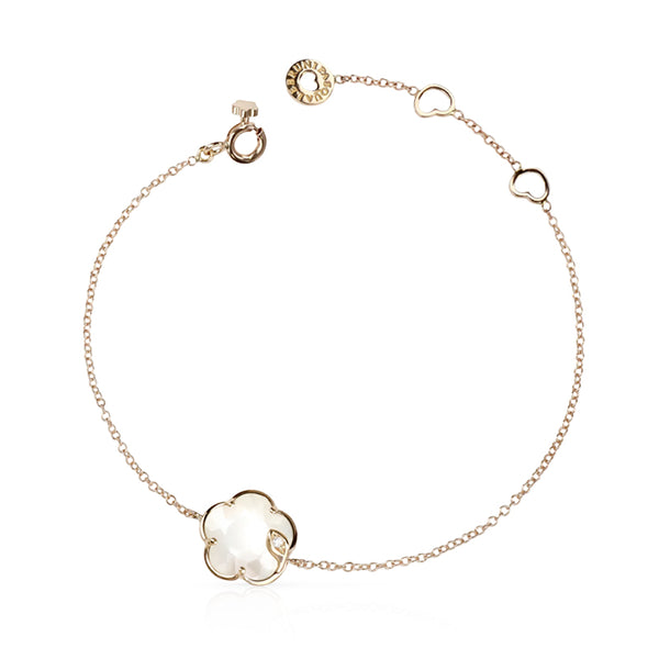 PASQUALE BRUNI PETIT JOLI 18CT ROSE GOLD PEARL OF THE MOON GEM & DIAMOND BRACELET (Image 1)