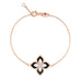 ROBERTO COIN PRINCESS FLOWER 18CT ROSE & WHITE GOLD BLACK JADE & DIAMOND BRACELET (Thumbnail 1)