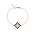 ROBERTO COIN PRINCESS FLOWER 18CT ROSE GOLD BLACK JADE & DIAMOND BRACELET (Thumbnail 1)