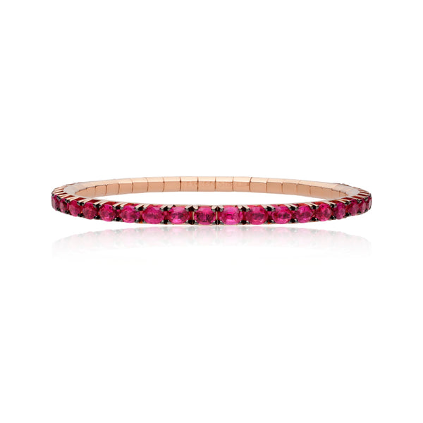 DEMEGLIO 'EXTENSIBLE' 18CT ROSE GOLD RUBY BRACELET (Image 1)