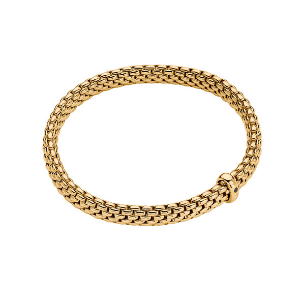 FOPE VENDOME 18CT YELLOW GOLD BLACK DIAMOND BRACELET (Image 1)
