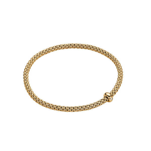 FOPE "PRIMA" 18ct YELLOW GOLD DIAMOND BRACELET SMALL SIZE (Image 1)