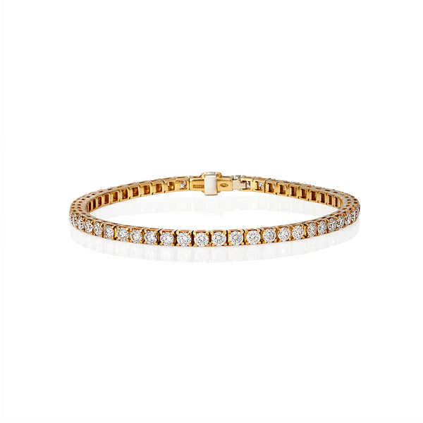 PICCHIOTTI 18CT YELLOW GOLD CLAW SET DIAMOND "TENNIS" BRACELET (Image 1)