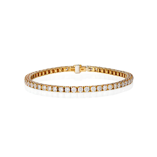 PICCHIOTTI 18CT YELLOW GOLD CLAW SET DIAMOND "TENNIS" BRACELET (Image 1)