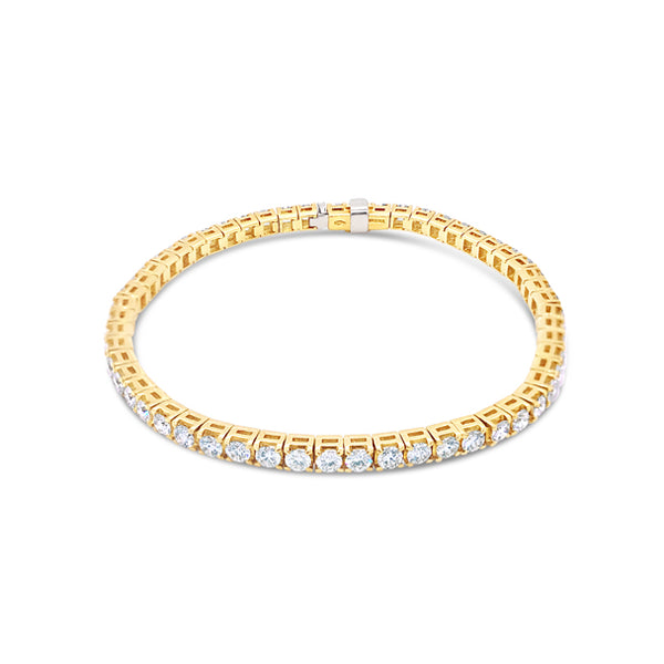 PICCHIOTTI 18CT YELLOW GOLD CLAW SET DIAMOND "TENNIS" BRACELET (Image 1)