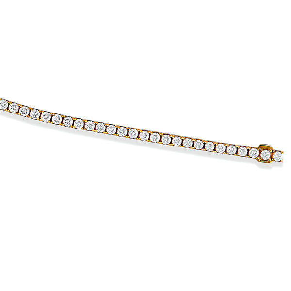 PICCHIOTTI 18CT YELLOW GOLD CLAW SET DIAMOND "TENNIS" BRACELET (Image 2)