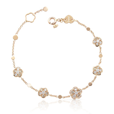 PASQUALE BRUNI 'FIGLIA DEI FIORI' 18CT ROSE GOLD WHITE AND CHAMPAGNE DIAMOND BRACELET