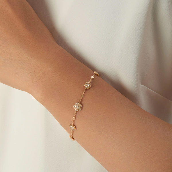 PASQUALE BRUNI 'FIGLIA DEI FIORI' 18CT ROSE GOLD WHITE AND CHAMPAGNE DIAMOND BRACELET (Image 2)