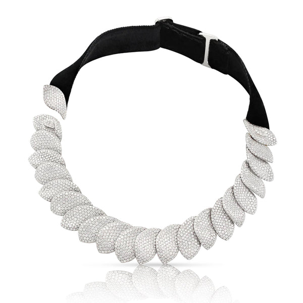 PASQUALE BRUNI 'ALELUIA' 18CT WHITE GOLD AND BLACK VELVET PAVE DIAMOND EXTENSION PIECE (Image 2)