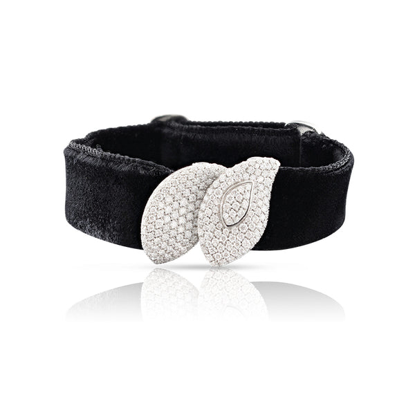 PASQUALE BRUNI 'ALELUIA' 18CT WHITE GOLD AND BLACK VELVET PAVE DIAMOND EXTENSION PIECE (Image 1)