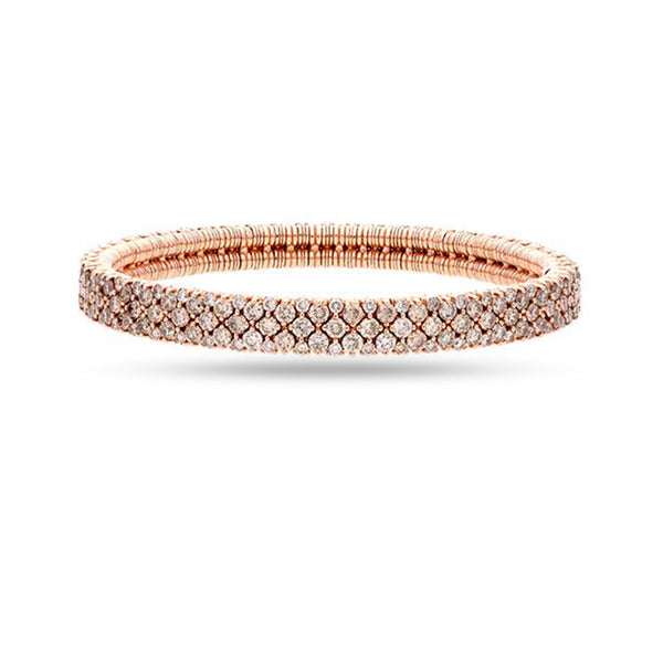 DEMEGLIO 'CASHMERE' 18CT ROSE GOLD 9.14CT CHAMPAGNE DIAMOND BRACELET (Image 1)