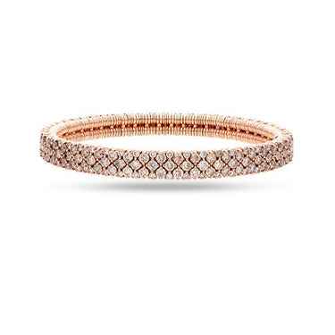 DEMEGLIO 'CASHMERE' 18CT ROSE GOLD 9.14CT CHAMPAGNE DIAMOND BRACELET