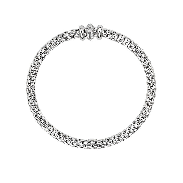 FOPE 'FLEX'IT SOLO' 18CT WHITE GOLD PAVE DIAMOND BRACELET (Image 3)