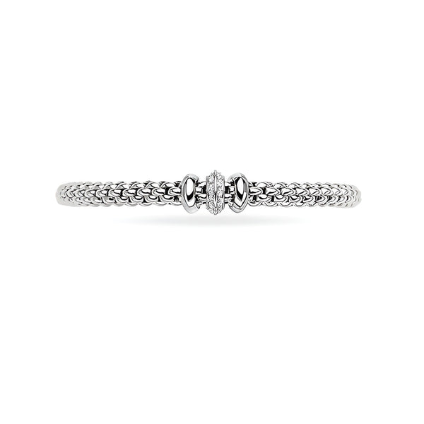 FOPE 'FLEX'IT SOLO' 18CT WHITE GOLD PAVE DIAMOND BRACELET (Image 2)