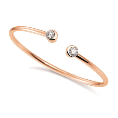 STOCKERT 'MOONSTRUCK' 18CT ROSE GOLD DIAMOND BANGLE