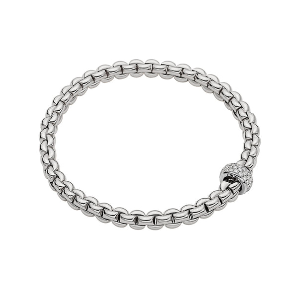 FOPE 'EKA' 18CT WHITE GOLD DIAMOND BRACELET LARGE SIZE (Image 1)