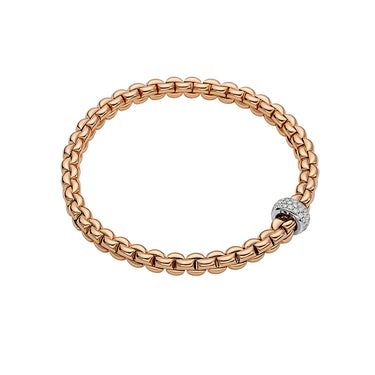 FOPE 'EKA' 18CT ROSE GOLD DIAMOND BRACELET