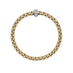 FOPE "EKA" 18CT YELLOW & WHITE GOLD DIAMOND PAVE RHONDEL FLEX'IT BRACELET MEDIUM SIZE (Thumbnail 3)