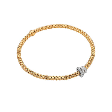 FOPE PRIMA 18CT YELLOW GOLD DIAMOND BRACELET