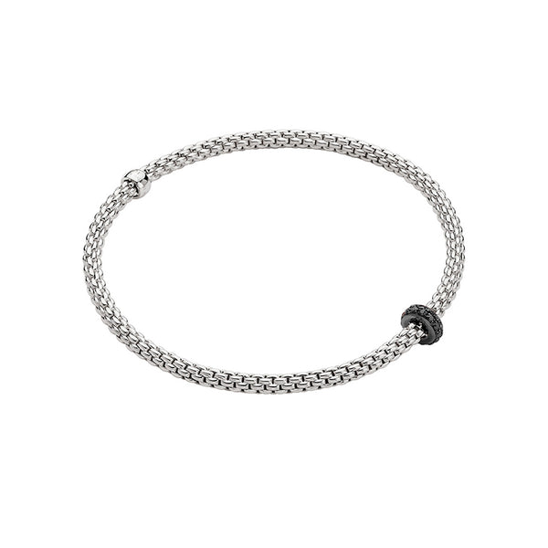 FOPE PRIMA 18CT WHITE GOLD BLACK DIAMOND BRACELET (Image 1)