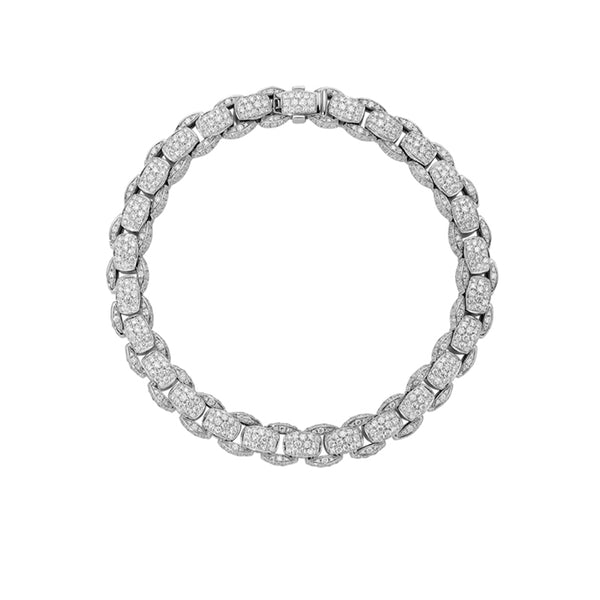 FOPE 'EKA' 18CT WHITE GOLD PAVE DIAMOND BRACELET (Image 2)