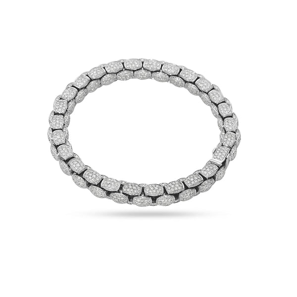 FOPE 'EKA' 18CT WHITE GOLD PAVE DIAMOND BRACELET (Image 1)