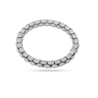 FOPE 'EKA' 18CT WHITE GOLD PAVE DIAMOND BRACELET