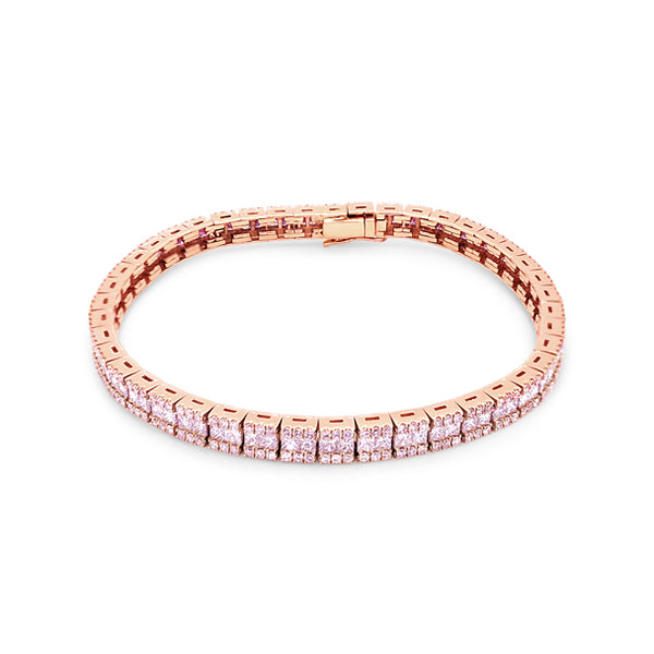 18CT ROSE GOLD FANCY PINK DIAMOND BRACELET (Image 1)