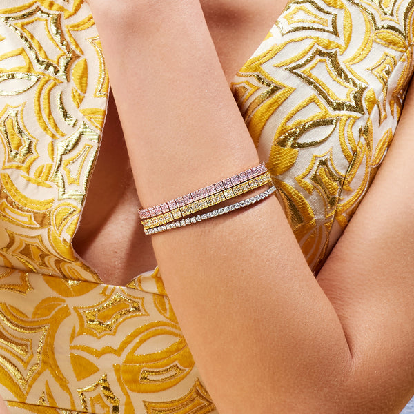 18CT ROSE GOLD FANCY PINK DIAMOND BRACELET (Image 3)