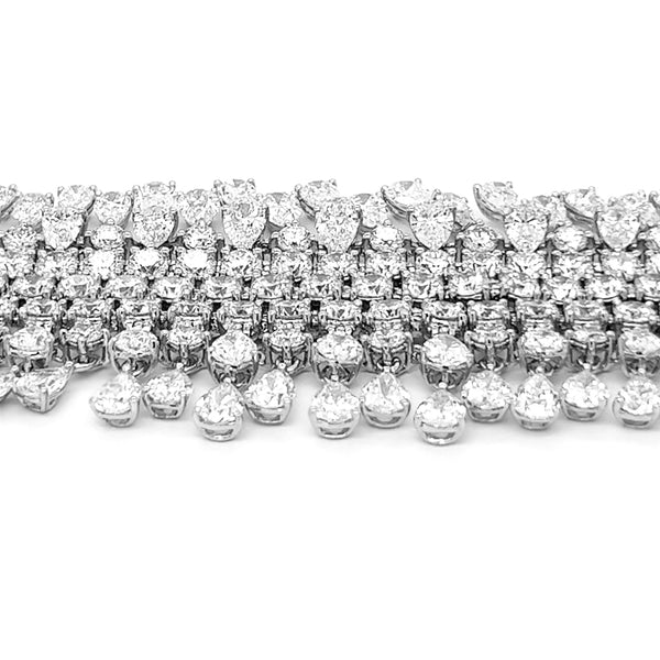'FANCY' 18CT WHITE GOLD DIAMOND BRACELET WITH 18CT ROSE GOLD AND ARGYLE PINK DIAMOND CLASP (Image 2)