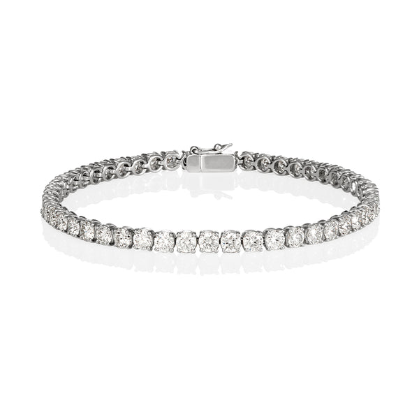 18CT WHITE GOLD 7.00CT DIAMOND LINE BRACELET (Image 1)