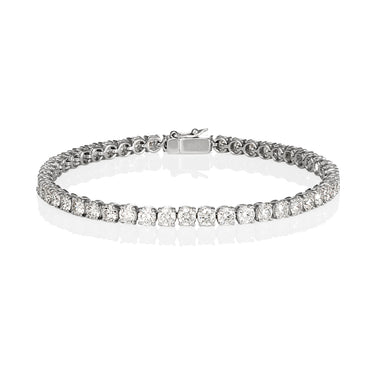 18CT WHITE GOLD 7.00CT DIAMOND LINE BRACELET