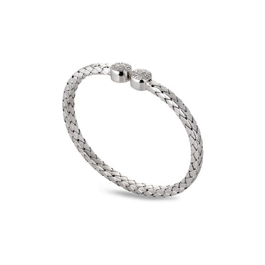 18CT WHITE GOLD DIAMOND BANGLE