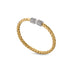 18CT WHITE & YELLOW GOLD DIAMOND BANGLE (Thumbnail 1)