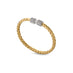 18CT WHITE & YELLOW GOLD DIAMOND BANGLE (Thumbnail 1)