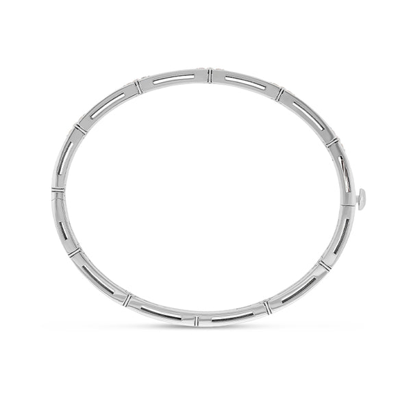 ROBERTO COIN LOVE IN VERONA 18CT WHITE GOLD DIAMOND BANGLE (Image 2)