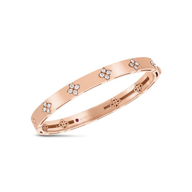 ROBERTO COIN 'LOVE IN VERONA' 18CT ROSE GOLD DIAMOND BANGLE