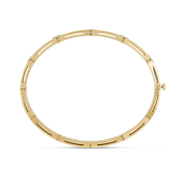 ROBERTO COIN 'LOVE IN VERONA' 18CT YELLOW GOLD DIAMOND BANGLE (Image 2)