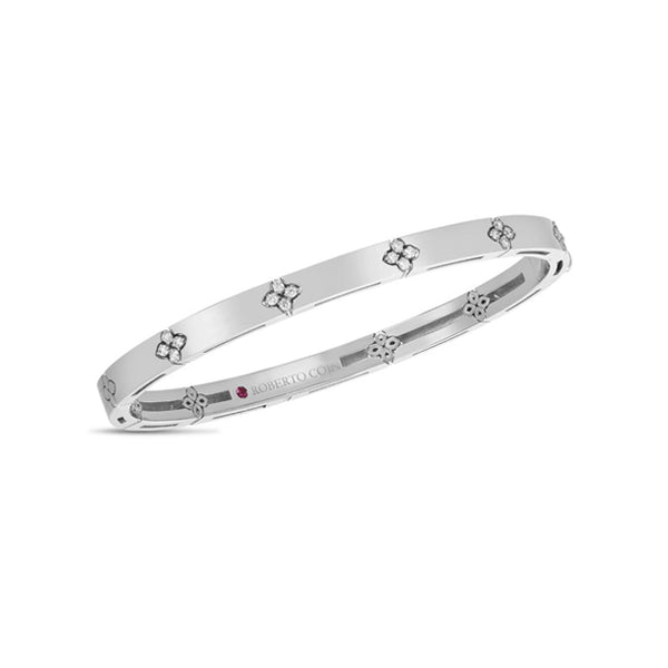 ROBERTO COIN 'LOVE IN VERONA' 18CT WHITE GOLD DIAMOND BANGLE (Image 1)