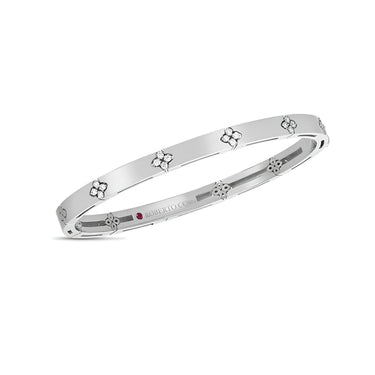 ROBERTO COIN 'LOVE IN VERONA' 18CT WHITE GOLD DIAMOND BANGLE