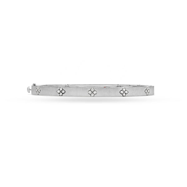 ROBERTO COIN 'LOVE IN VERONA' 18CT WHITE GOLD AND DIAMOND BANGLE (Image 1)
